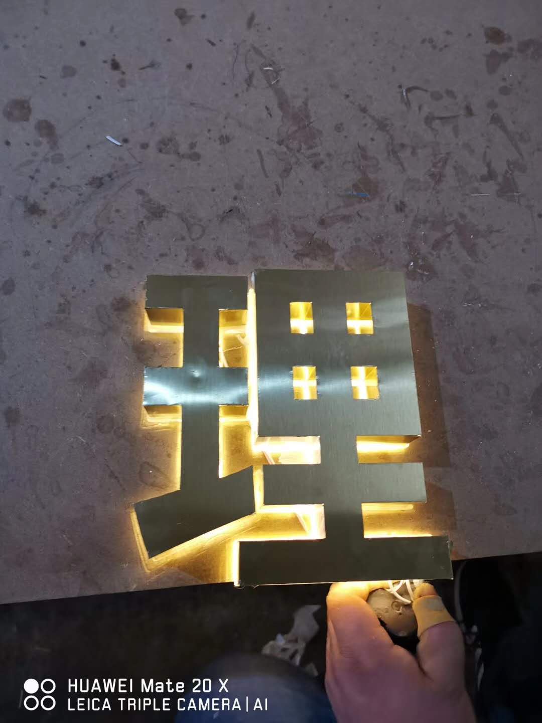 连云港水晶背打光发光字